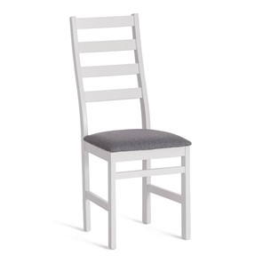 Кухонный стул ROSARIO / white, ткань тёмно-серая (150), id 20215 в Березниках
